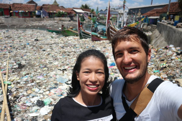 Before beach clean-up