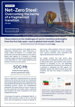 Net-zero steel: Overcoming the inertia of a fragmented transition